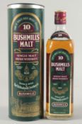 BUSHMILLS SINGLE MALT IRISH WHISKY, 10 YEAR OLD. 700ml Boxed.