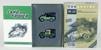VANGUARDS LAND ROVER, 2 PIECE SET, BOXED.