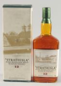 STRATH ISLA HIGHLAND MALT WHISKY. 12 year old. 70cl, boxed.