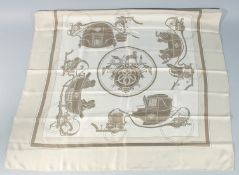 A HERMES SILK SCARF 