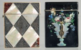 TWO VICTORIAN CALLING CARD CASES.