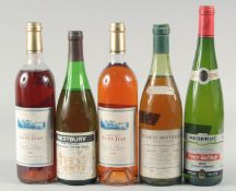 CHATEAU SAINT JEAN 2000, 2 BOTTLES, together with 3 BOTTLES OF WHITE WINE. (5).