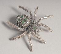 A SILVER MARCASITE SET SPIDER BROOCH.