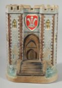 B. JOHN OWEN, A PORCELAIN MODEL OF KING’S GATE, CAERNARVON CASTLE, commemorating the investiture