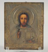 A RUSSIAN ICON 7ins x 5.5ins.