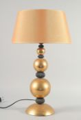 A 1970'S DIMMER LAMP AND SHADE.