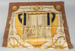 A HERMES SILK SCARF 