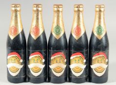 GUINNESS CHRISTMAS BREW, 1981, 2 BOTTLES. GUINNESS CHRISTMAS BREW, 1982 3 BOTTLES (5).