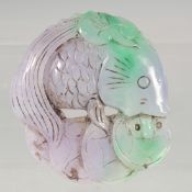 A CARVED JADE FISH PAPERWEIGHT. 3ins