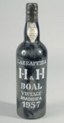 HENRIQUES & HENRIQUES VINTAGE MADEIRA, 1957. 1 BOTTLE.