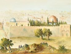 D. Henry, View of a Middle Eastern city, oil on canvas, signed, 12
