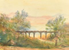 G. M. Barlow, circa 1897, 'Reversing Station, Khandalla, G.I.P. Railway, Bombay-Poona', watercolour,