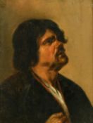Mid-19th Century Dutch School, a head study of a gentleman, oil on oak panel, 9