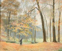 Claude Mirbel, (20th Century), French, figure in a woodland landscape, oil on canvas, signed, 18
