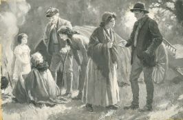 Percy Tarrant (1855-1934) The itinerant family gathered, oil on board, 4