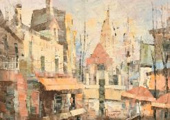 Gavrilovic Dragan, circa 1972, streets of Montmartre, oil on canvas, signed, 13