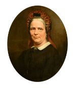 19th Century School, a pair of portraits of a husband and wife, oil, 19.75