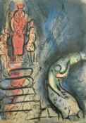 Marc Chagall (1887-1985), 'Ahasuerus Sends Vashti Away', colour lithograph, 13.75