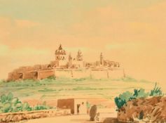 A group of 5 Maltese scenes, 'St. Pauls Bay', 'Mdina The Old City' and 'Senglea-Grand harbour',