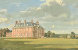 Charles Church (b. 1971) British, a view of Uppark House, oil on canvas, signed, 17