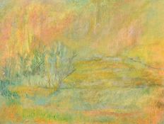 Circle of Christopher Wood, A unfinished study of a bay, oil on panel, 8.25