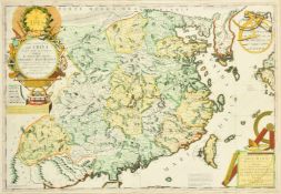 Vincenzo Coronelli, 'Parte Occidentale Della China', a two-sheet map, late 17th Century, later