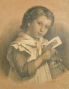 E. Bouchard, French School, circa 1889, a charcoal study of a young child, signed and dated, 22.5