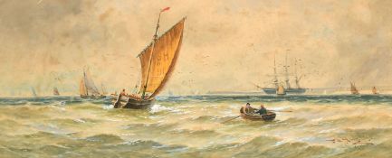 Thomas Bush Hardy (1842-1897) 'Off the Kent coast