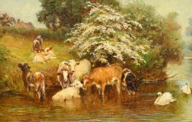 Circle of Basil Bradley (1842-1904) British, 'May Time', oil on panel, 9