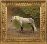 Frederick Arthur Bridgman (1847-1928) American, 'Romeo, an Arabian Stallion in a Landscape', oil