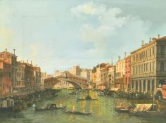 Leffegrini, 20th Century, a Venetian view, oil on panel, signed, 11.75