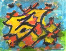 William Gear (1915-1997), 'Form in Landscape', circa 1987, watercolour and gouache, signed and dated