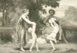 Bertinot after Bouguereau, 'Pastorale', engraving, 14