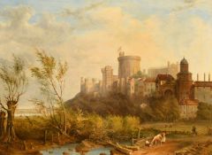 Alfred H. Vickers (1853-1907) British, a view of Windsor Castle, oil on canvas, signed, 18