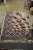 A large Eastern textile throw or wall hanging.