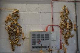 A pair of decorative wall lights.