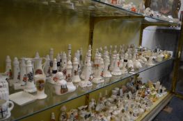 A large collection of crested china.