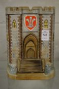 A pottery model of Kings Gate, Carnarvon Castle to commemorate the investiture of the Prince of
