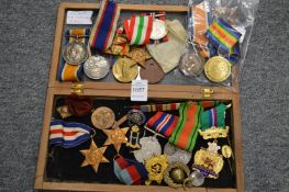 A good collection of WWI & WWII medals and related items presented to Private W Chapman, 9th