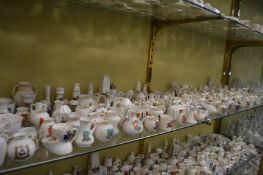 A large collection of crested china.