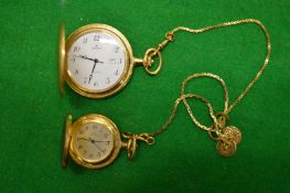 Two gilt metal fob watches.