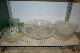 Large cut glass bowls etc.