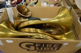 Various brass horns.