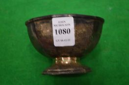 A small silver pedestal bowl.
