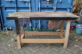 A carpenters work bench.