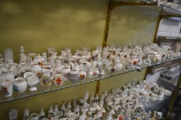 A large collection of crested china.