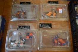 Britains Knights, set of four in blister packs, unopened.