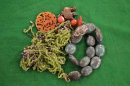 Decorative necklaces.