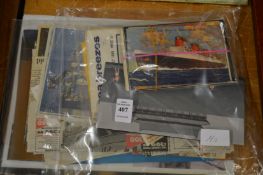 Ephemera relating to ships etc.