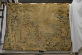 Reproduction hunting tapestry.